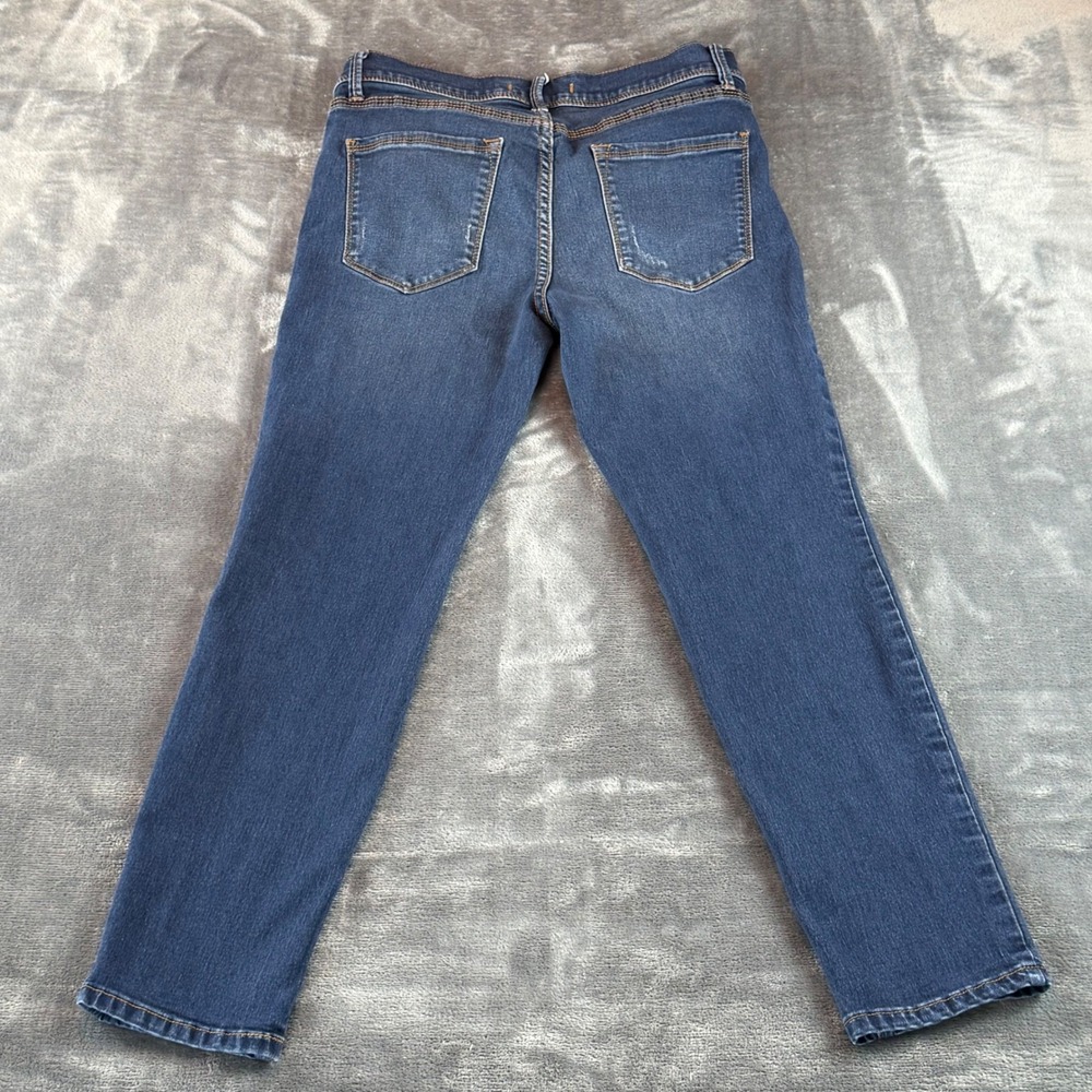 Free People Women Blue Skinny Jeans Size 29 Medium Wash Stretch Mid Rise - Picture 4 of 9